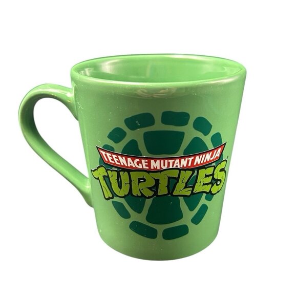 TMNT Teenage Mutant Ninja Turtle Turtle Power Green Coffee Cup Mug Viacom 2014 - Picture 1 of 8